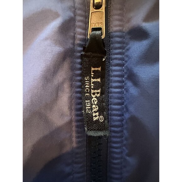 L.L BEAN Vintage Men’s Fleece Lined Jacket Blue Size L Warm-Up Bomber Skiing - Picture 5 of 8